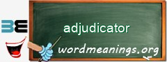 WordMeaning blackboard for adjudicator